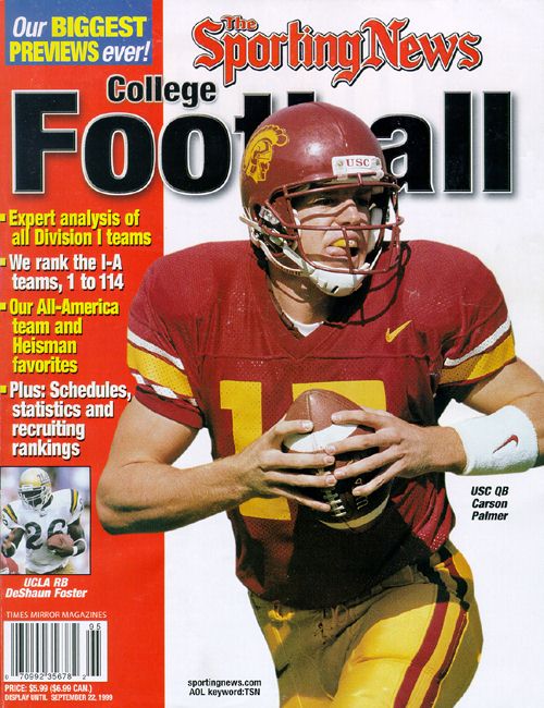 Carson on the front page of the 1999 Sporting News College Football Preview